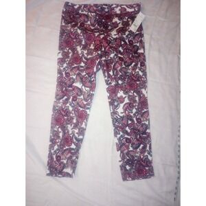 NY Collection‎ Paisley Print Pants Nwt Size 12 Zip Cotton Blend